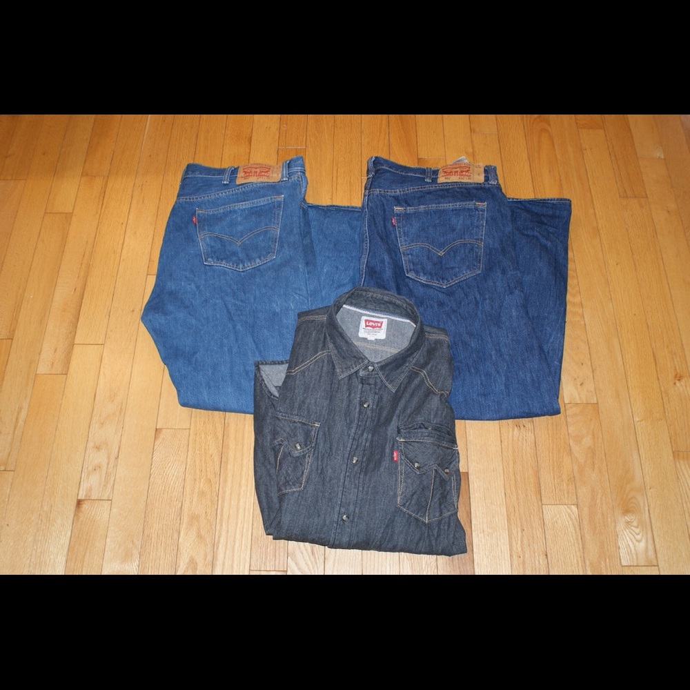 Levi’s 501 button fly jeans and western shirt